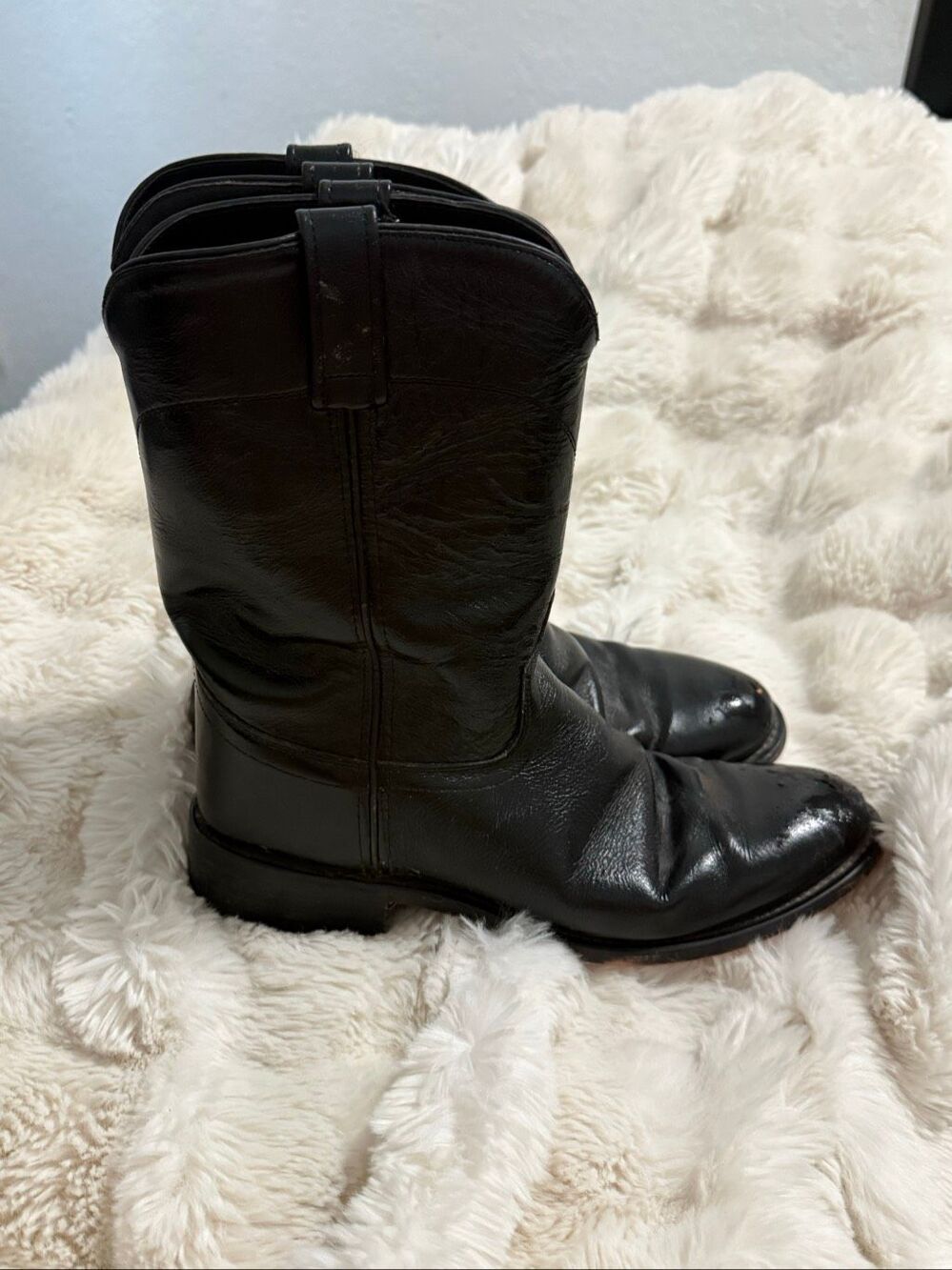 Old West Men’s Corona Cowboy Boots Black Calf Leather Western 9.5 D